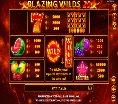 Blazing Wilds 20 play online